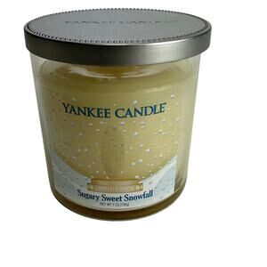YANKEE CANDLE Sugary Sweet Snowfall Jar Candle Retired 7 Oz